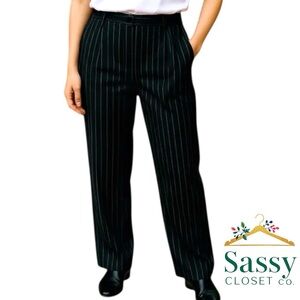 LAUREN RALPH LAUREN Pinstripe Wide Leg Pants
